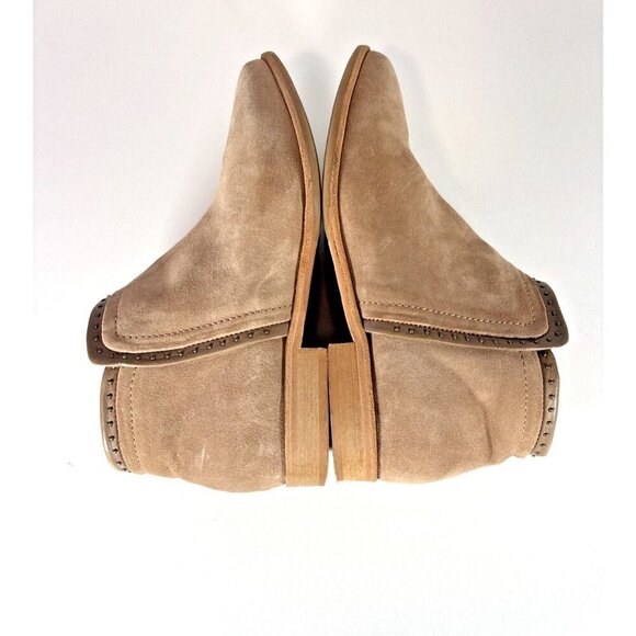 ITALEAU Miralda Beige Studded Waterproof Side Zip Ankle Booties EU 39 US 8.5 - Picture 10 of 14